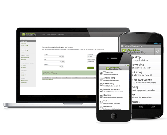 Welcome Electrician Calculator Pro